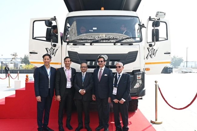 Novus Hi-Tech Unveils DGMS-compliant Safety Solutions On Eicher Mining Trucks At Bharat Mobility Expo 2025