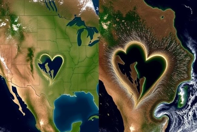 U.S. and Argentina Home to Beautiful Heart-Shaped Lakes