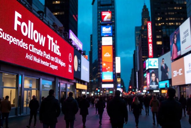 Follow This Suspends Climate Push on Oil Majors Amid Weak Investor Support