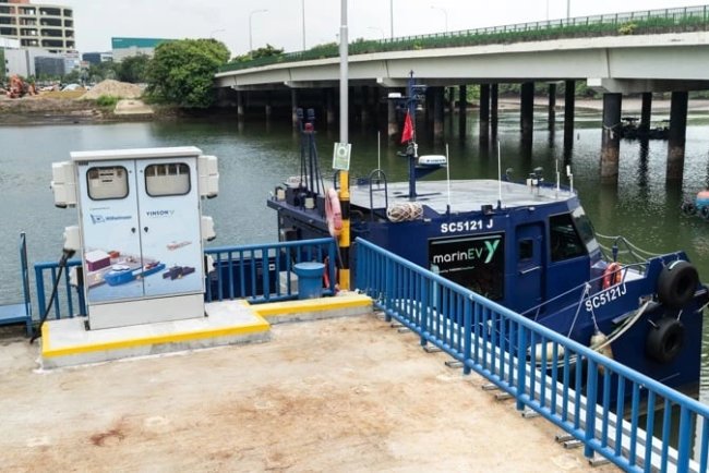 Singapore Launches First Charging Station for Electric Vessels