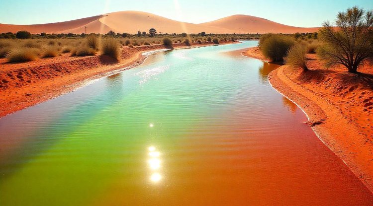 Rare Flooding Transforms Australian Desert into Temporary Wetland