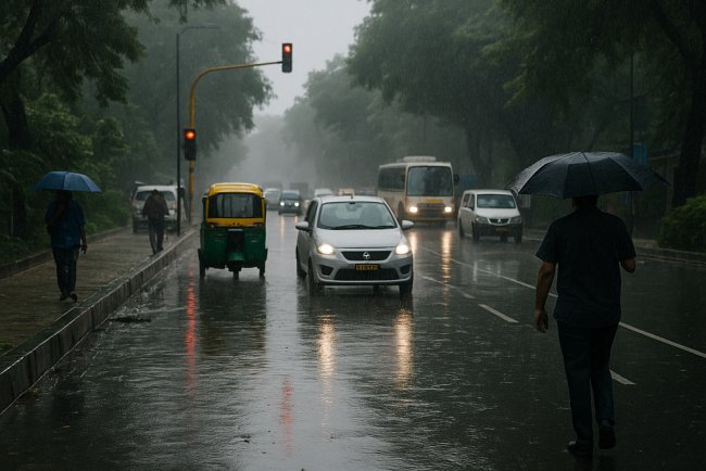Rainy Morning Brings Relief And Trouble For Delhi/NCR