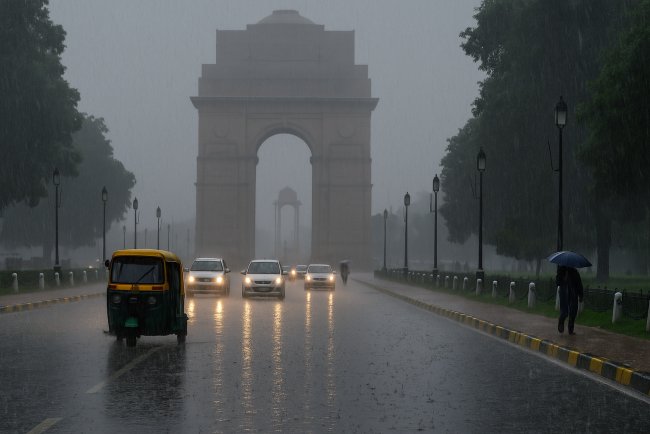 Heavy Rain Lashes Delhi-NCR Overnight, Waterlogging Reported