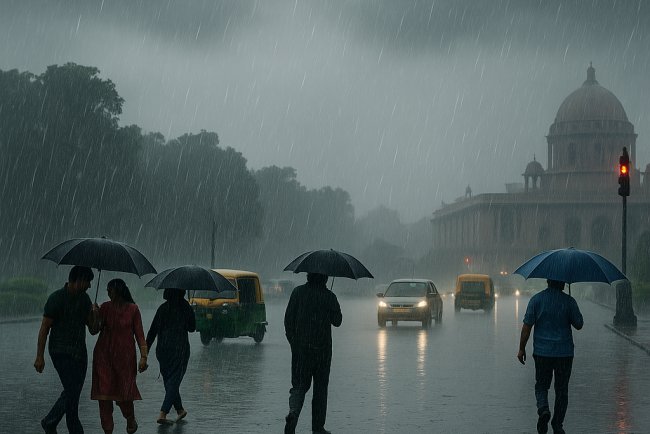 Heavy rain in Delhi-NCR, IMD issues red alert