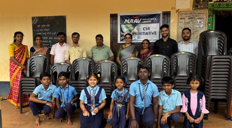 Maav Industries Donates 50 Recycled Chairs to Govt School