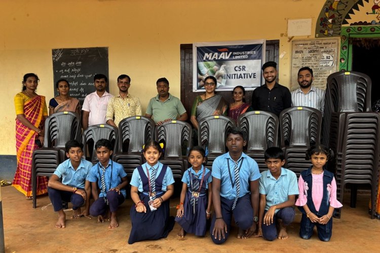 Maav Industries Donates 50 Recycled Chairs to Govt School
