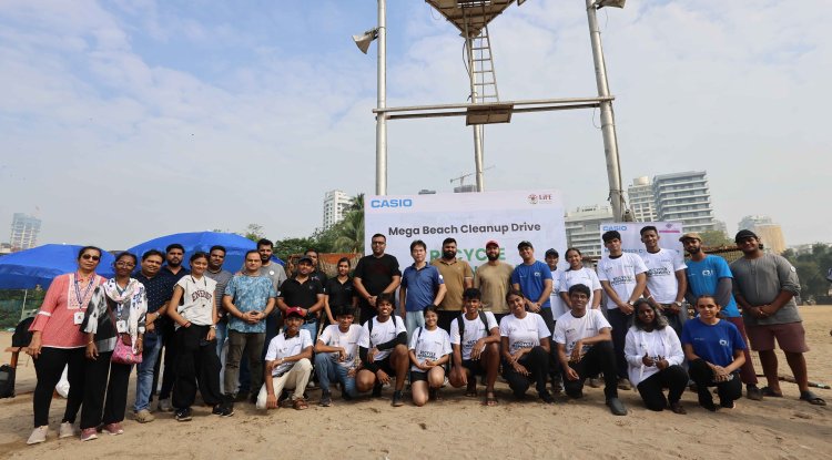 Casio Initiative Cleans Over 1,250 kg of Waste from Mumbai Beach