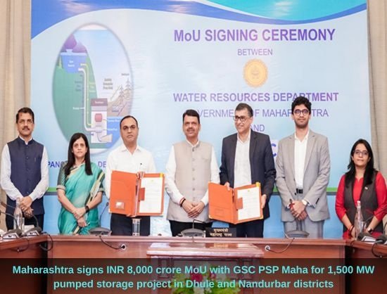 Maharashtra, GSC Group Ink Rs 8,000 Cr Pact For 1,500 MW Pumped Hydro Project