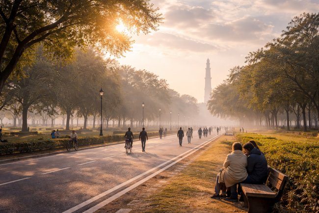 Delhi Feels Cold in the Morning and Evening Without Rain or a Cold Wave