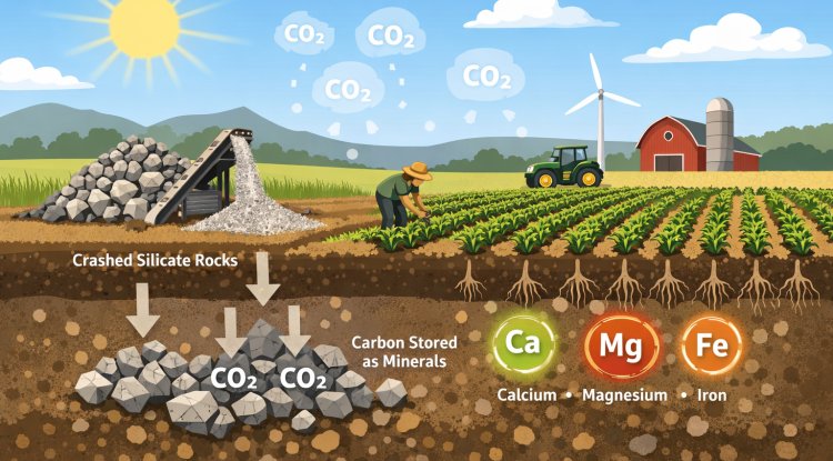 Study Finds Rock Dust Could Remove Up to 1 Gigaton of Carbon Annually