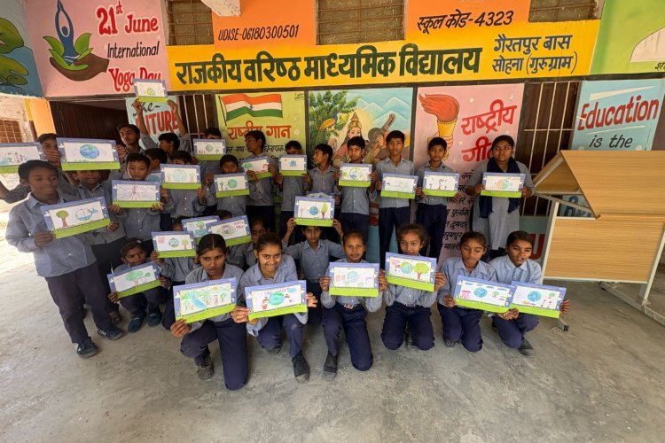 Students Participate in Tree Plantation and Water Awareness Drive in Sohna