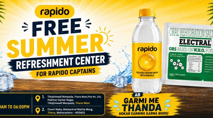Rapido Distributes Over 1 Lakh Water Bottles In Mumbai Summer Relief Initiative