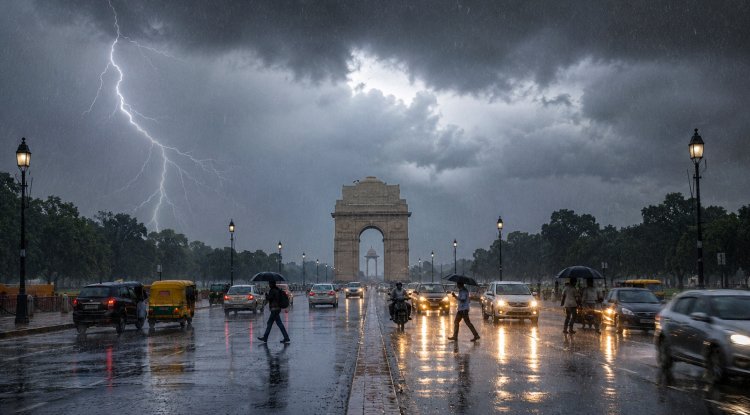 Rain Clouds Over Delhi: IMD Warns of Thunderstorms and Strong Winds