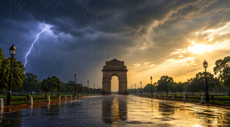 Delhi-NCR Braces for Rain, Gusty Winds as Temperature Nears 42°C