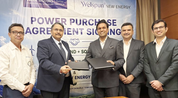 Tata Motors, Welspun Sign PPA for 86 MW Wind-Solar Hybrid Project