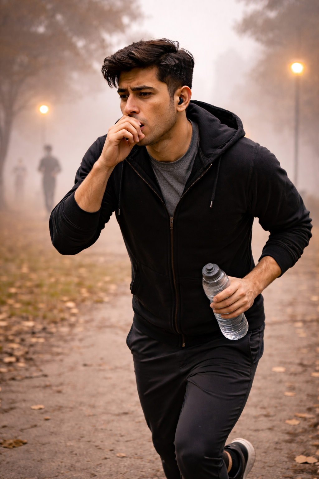 Running or walking outside increases the amount of polluted air you breathe in.